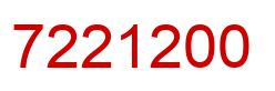 Number 7221200 red image