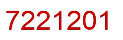 Number 7221201 red image
