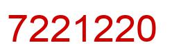 Number 7221220 red image