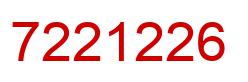 Number 7221226 red image