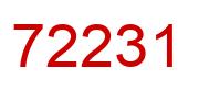 Number 72231 red image