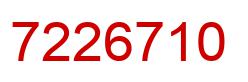 Number 7226710 red image