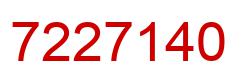 Number 7227140 red image