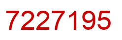 Number 7227195 red image