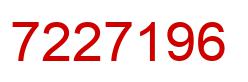 Number 7227196 red image