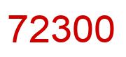 Number 72300 red image