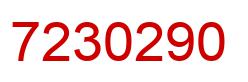 Number 7230290 red image