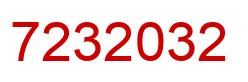 Number 7232032 red image