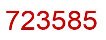 Number 723585 red image