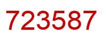 Number 723587 red image