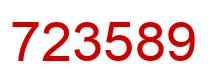 Number 723589 red image