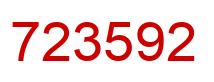 Number 723592 red image