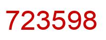 Número 723598 imagen rojo
