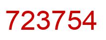 Number 723754 red image