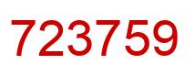Number 723759 red image