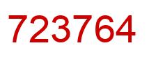 Número 723764 imagen rojo