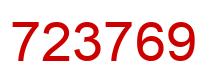 Número 723769 imagen rojo