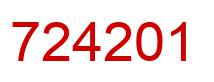 Number 724201 red image