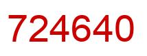 Number 724640 red image