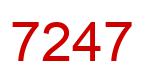 Number 7247 red image