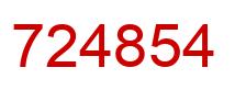 Number 724854 red image