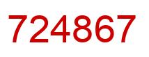Number 724867 red image