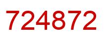 Number 724872 red image