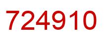 Number 724910 red image