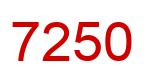 Number 7250 red image
