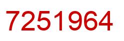 Number 7251964 red image