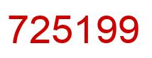 Number 725199 red image