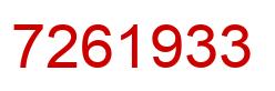 Number 7261933 red image