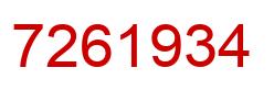 Number 7261934 red image