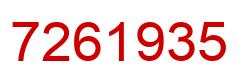 Number 7261935 red image