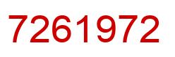 Number 7261972 red image