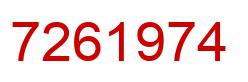 Number 7261974 red image