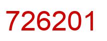 Number 726201 red image
