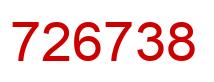 Number 726738 red image