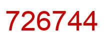 Number 726744 red image