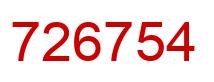 Number 726754 red image