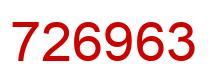 Number 726963 red image