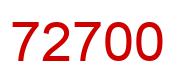 Number 72700 red image