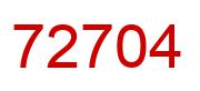 Number 72704 red image