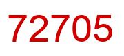 Number 72705 red image