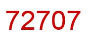 Number 72707 red image