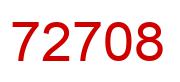 Number 72708 red image