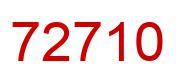 Number 72710 red image