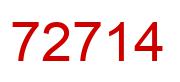 Number 72714 red image