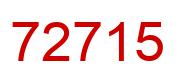 Number 72715 red image