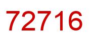 Number 72716 red image